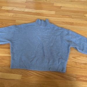 Zara Light Slate Gray/ Blue Turtleneck Sweater